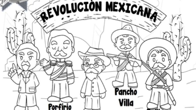 7 dibujos de la Revolución Mexicana: resumen corto y plantillas para imprimir