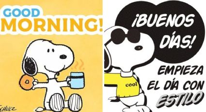 ¡Buenos días! Stickers de Snoopy para enviar en WhatsApp