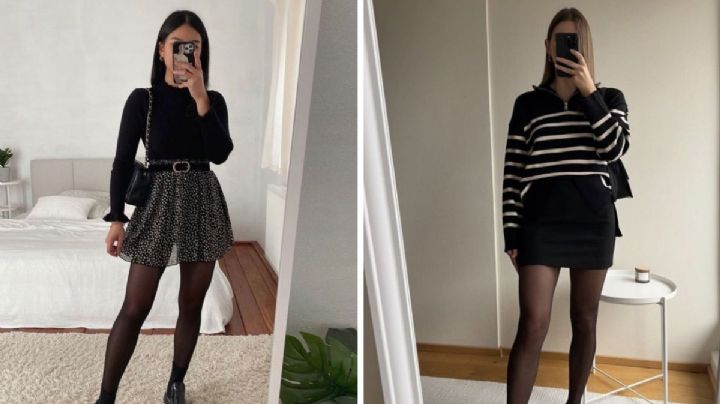 Outfits con falda para para llevar con estilo sin morirte de frío