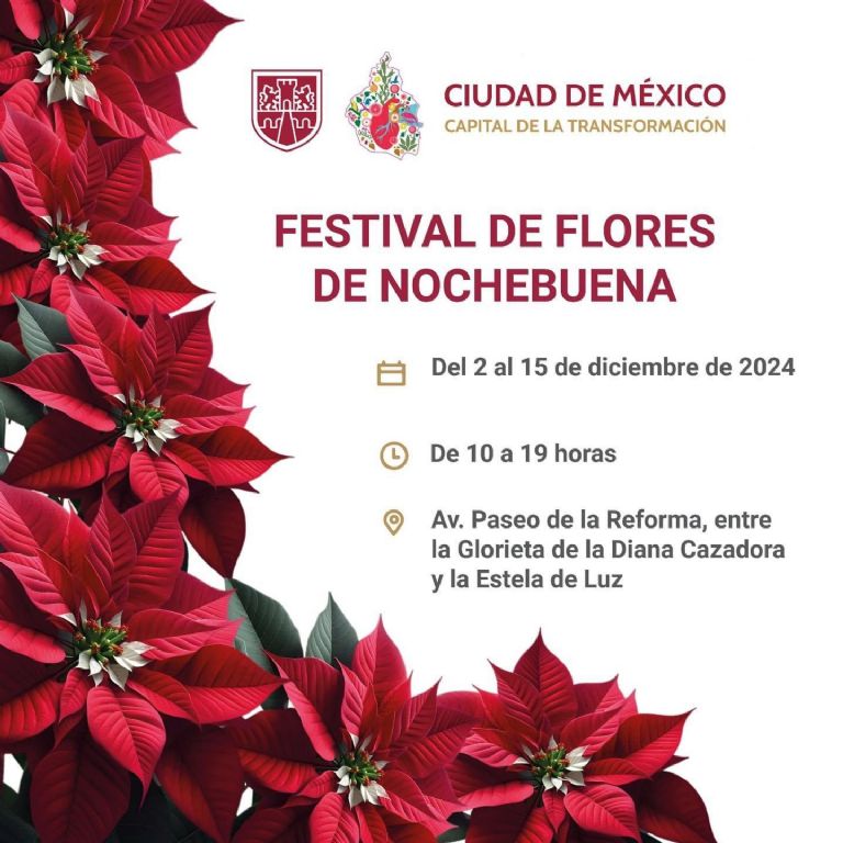 Cuándo es el Festival Flores de Nochebuena en CDMX