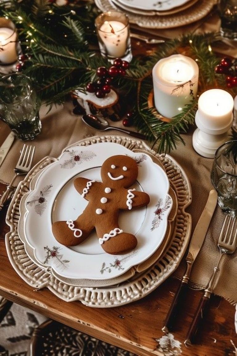 Cómo decorar una mesa navideña con postres