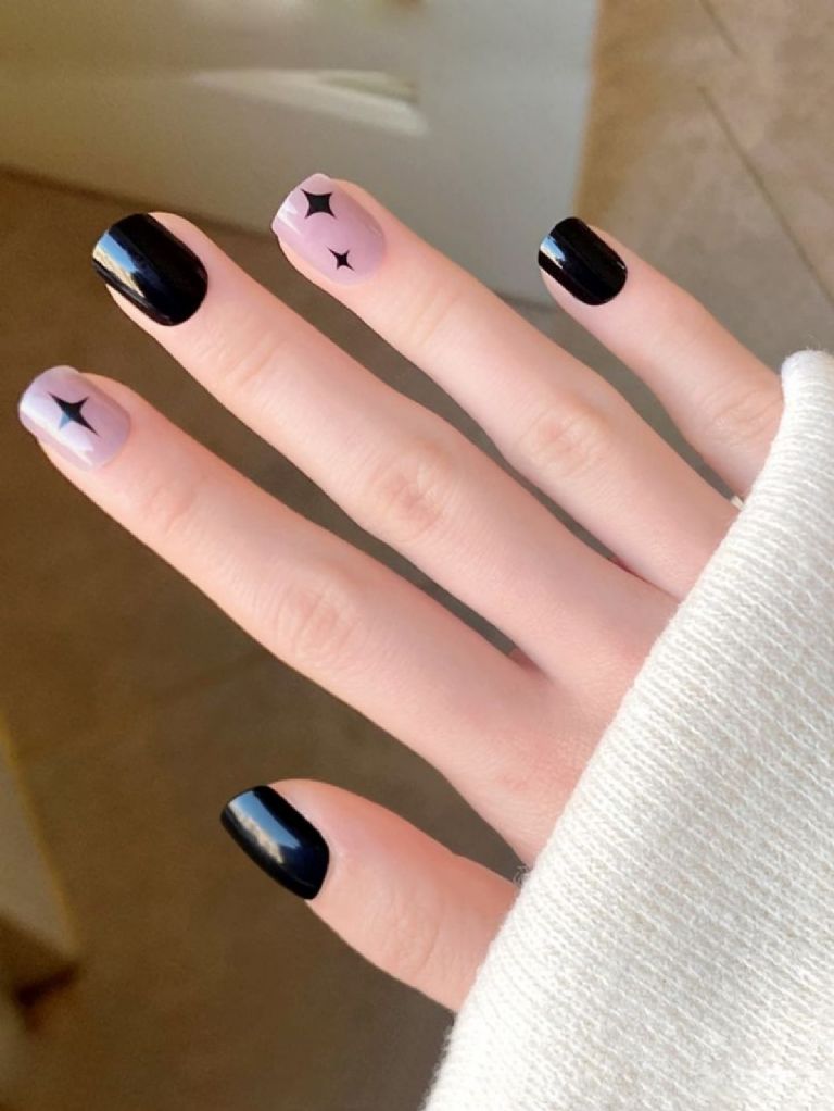 uñas cortas elegantes para las fiestas