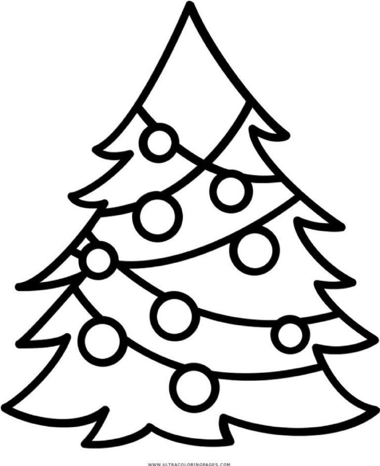 Dibujos bonitos para imprimir del árbol de navidad