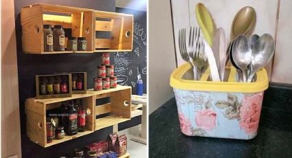 Manualidades con material reciclado: 4 ideas para organizar tu cocina