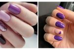 5 diseños de uñas acrílicas color morado sencillas de hacer