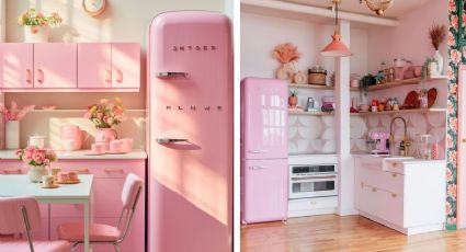 Cocinas rosas retro: 5 ideas sacadas de Pinterest para decorar tu casa