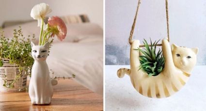 Macetas de gato para plantas pequeñas: 5 fantásticas ideas con cerámica