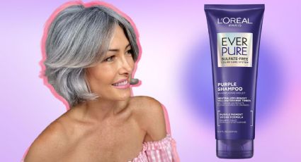 Shampoo Loreal morado para matizar las canas y neutralizar colores amarillos