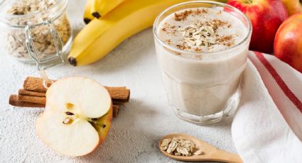 Así se prepara el delicioso batido de manzana y avena para aumentar masa muscular