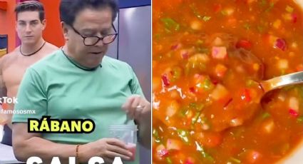 La salsa de rábano del tío Mayito, receta que preparó Mario Bezares en La Casa de los Famosos