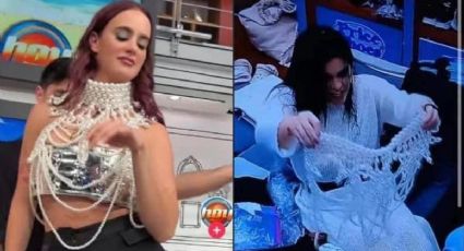 El valioso collar-blusa de perlas de Gala Montes que impone moda que hasta Gomita le copió en La Casa de los Famosos