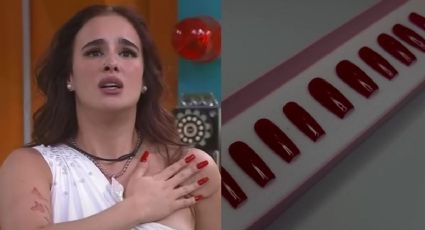 Gala Montes lleva las uñas largas rojas press on que puedes ponerte tú misma muy fácil