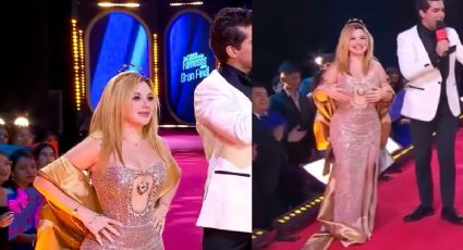 Briggitte Bozzo se roba la final de La Casa de los Famosos con vestido de brillitos plata y dorado