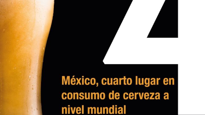 México, cuarto lugar mundial en consumo de cerveza