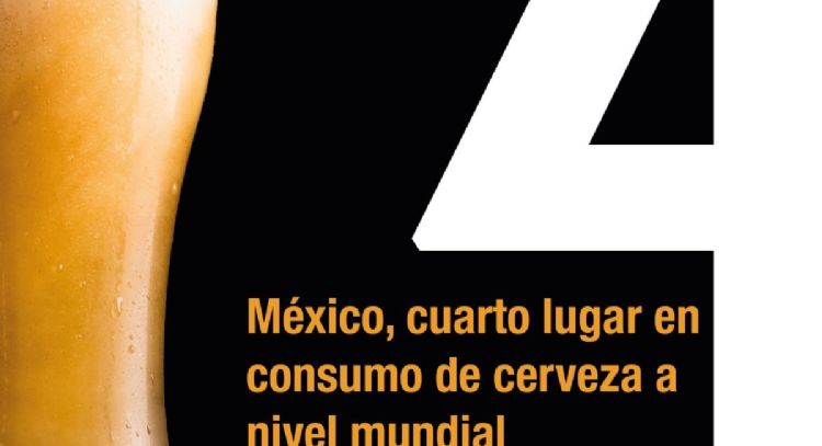 México, cuarto lugar mundial en consumo de cerveza