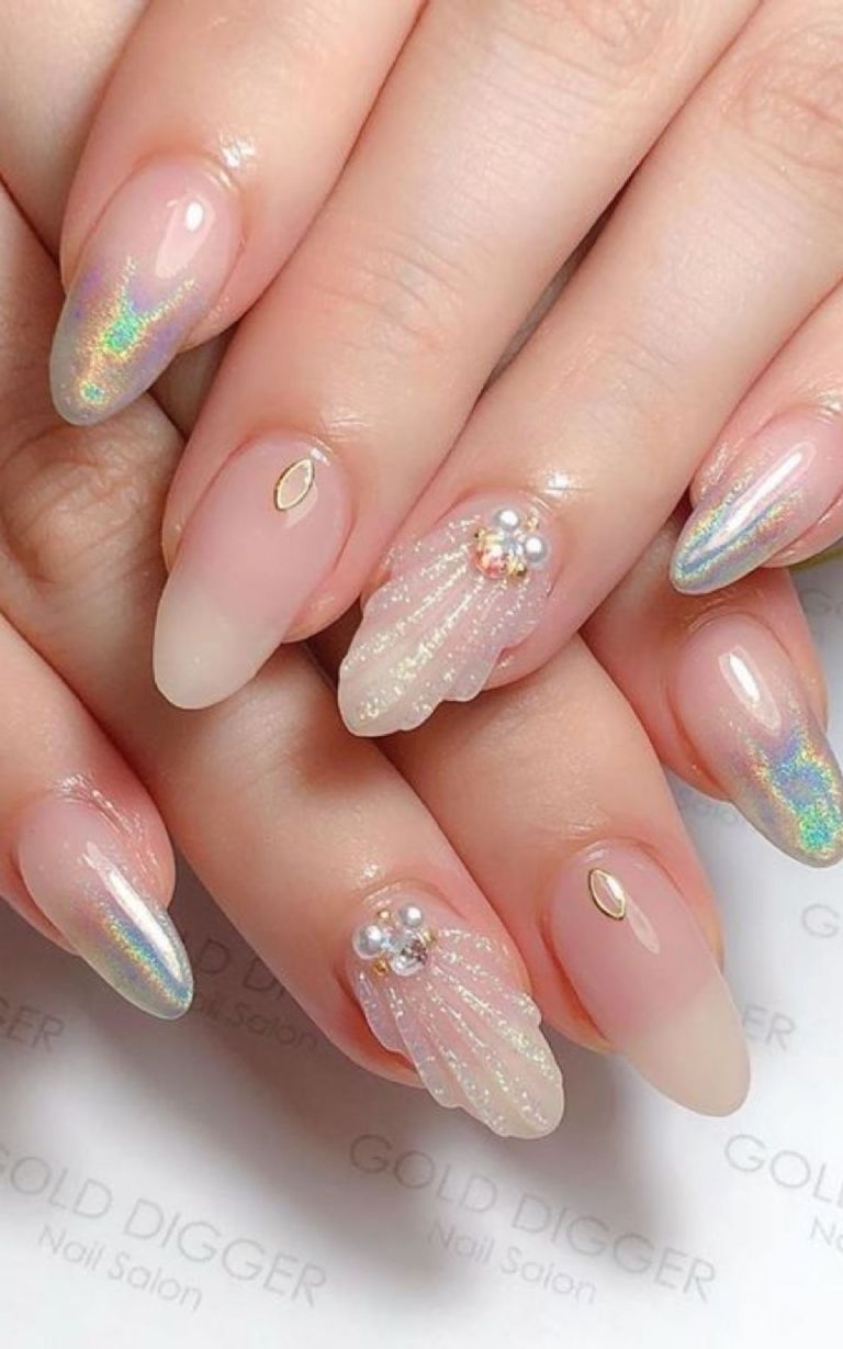 Manicura afrodita con elementos marinos