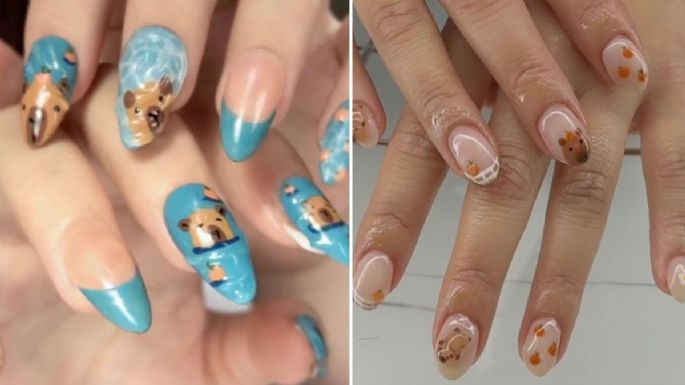 Uñas capibara, la tierna tendencia de nail art para esta primavera