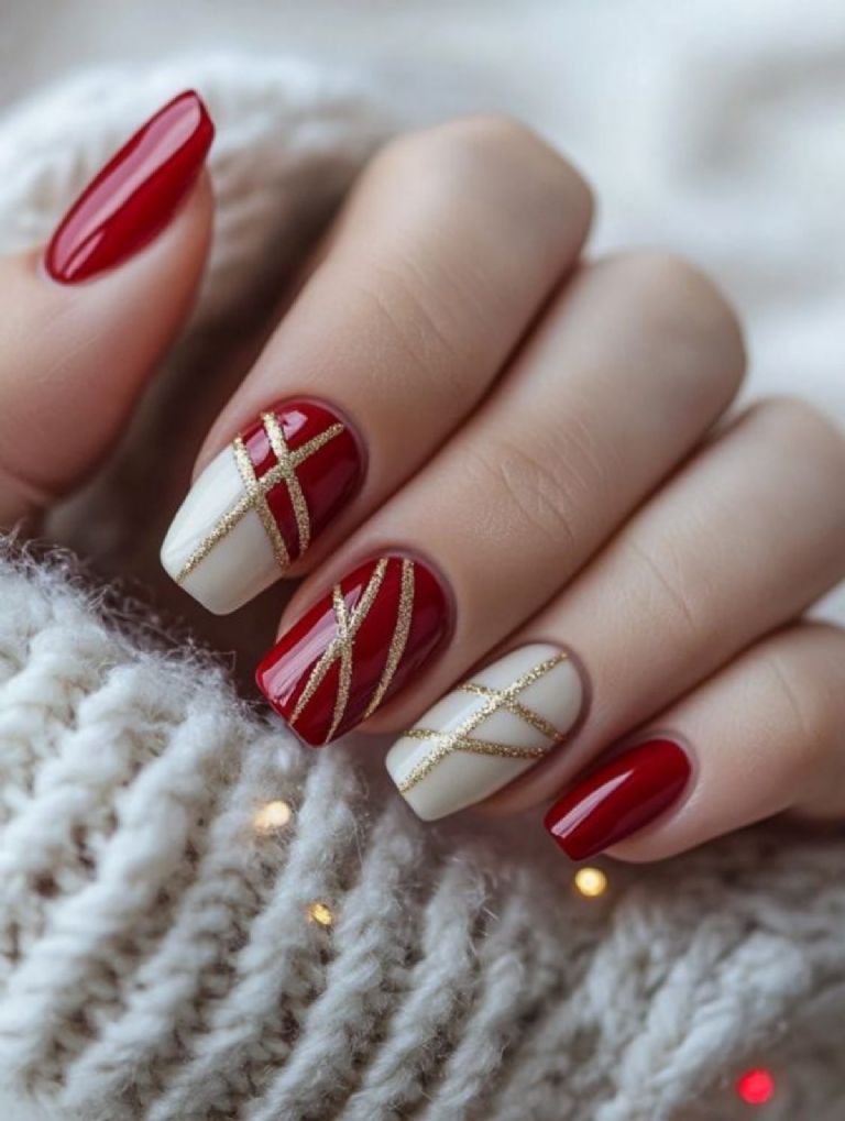 Uñas elegantes y cortas para el mes de febrero