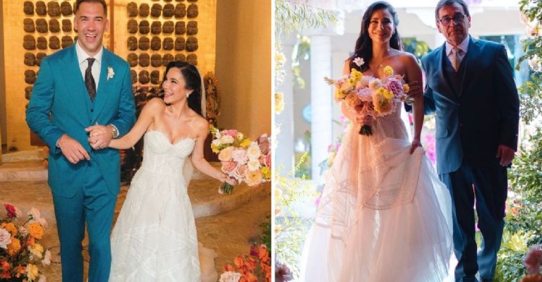 cómo fue el look bridal de Martha Higareda