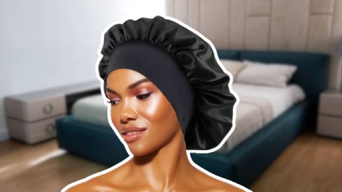 Gorro de satín para dormir, el truco para eliminar el frizz y evitar puntas abiertas en el cabello