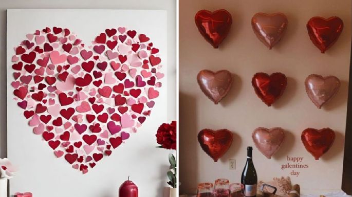 Imágenes de corazones para decorar paredes el 14 de febrero