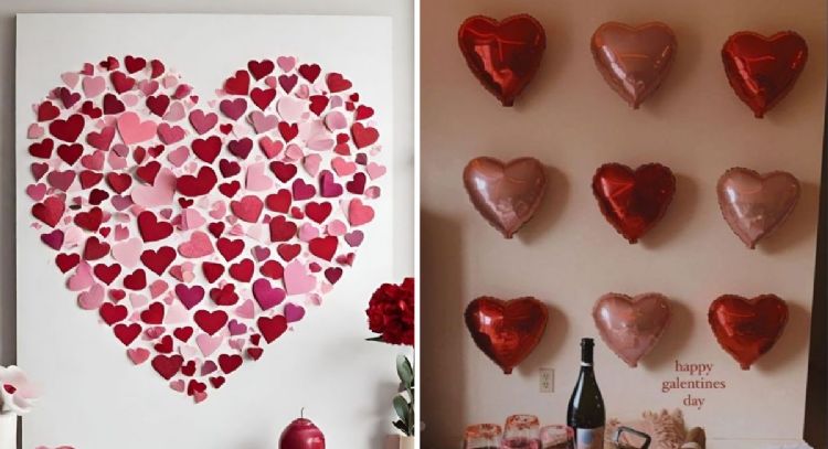 Imágenes de corazones para decorar paredes el 14 de febrero