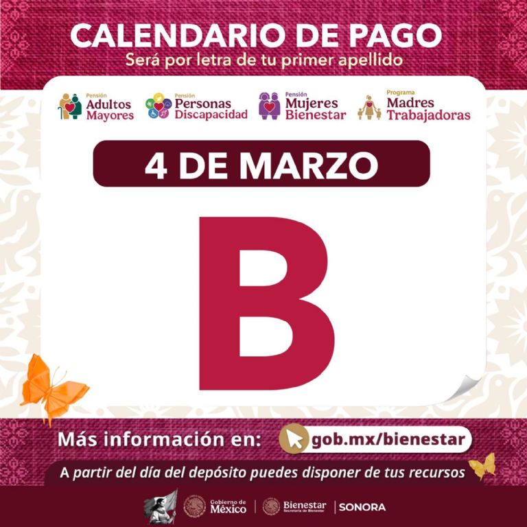 ¿Quienes pueden ir hoy 4 de marzo por su pensión bienestar?