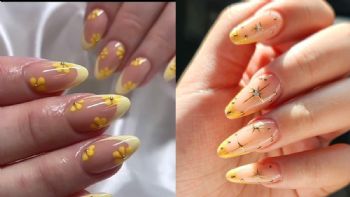 4 diseños de uñas en color amarillo el color más trendy de primavera