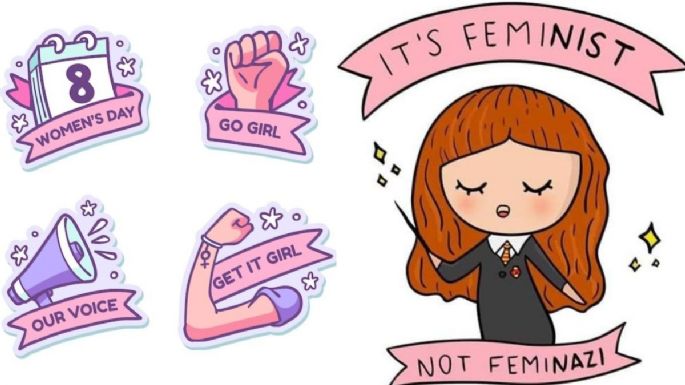 Stickers del Día de la Mujer para mandar por WhatsApp con frases bonitas