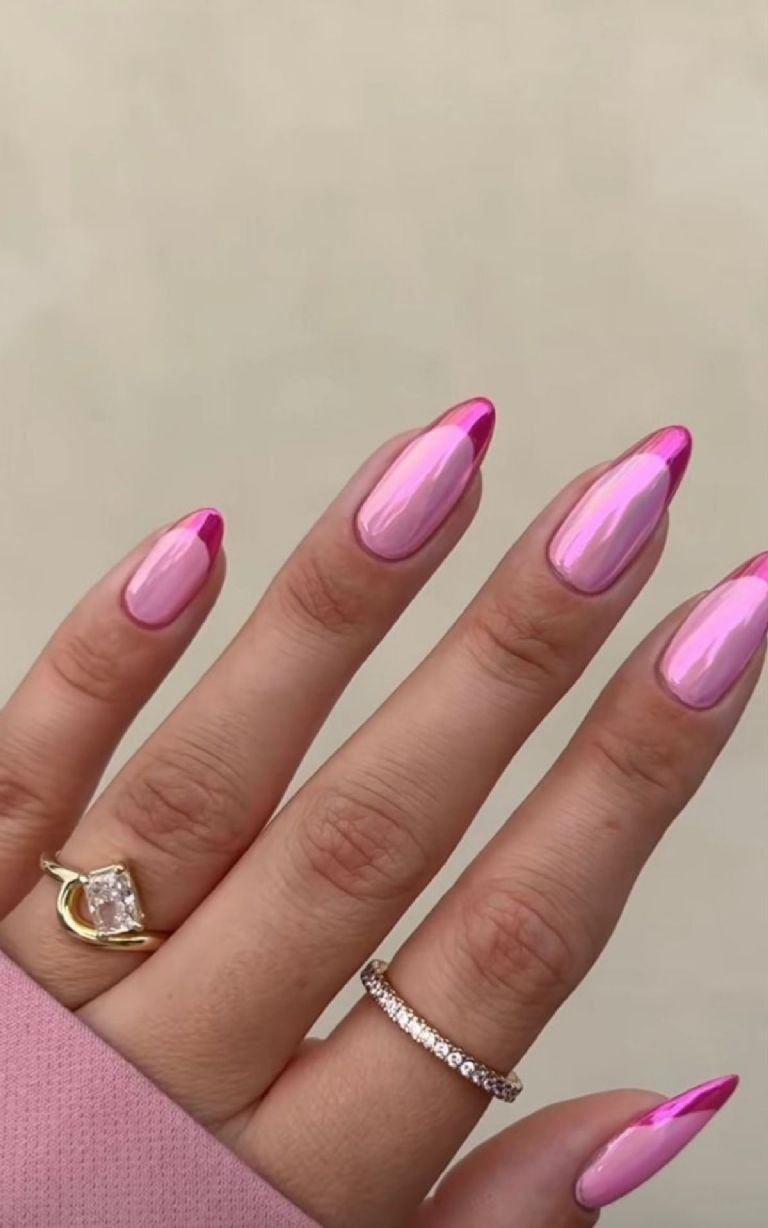 Manicura francesa en rosa para tus uñas